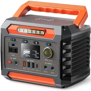 Portable Station MPPT Control 300W Outdoor Solar Panel Generator 110V 220V AC Outlets Pure Sine Wave Lithium Ion