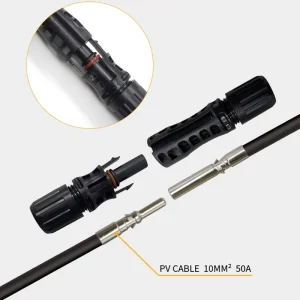 Power 1500V 60A MC 10mm 6AWG 10AWG PV Solar Panel Cable IP67 Waterproof PPO Insulated Solar Connector