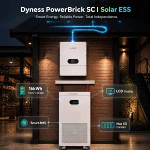 Powerbrick SC 51.2v 300ah lifepo4 battery 16kwh home solar system Smart BMS 8000 cycle 50pcs parallel Can /Rs485