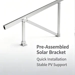 Pre-Assembled Solar Panel Mounting Bracket Adjustable Aluminum PV Support Frame for Metal Roof Ground System