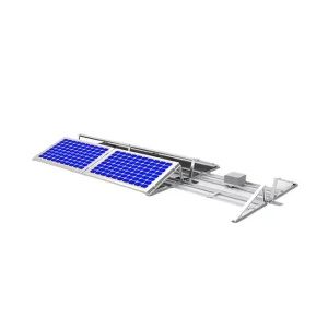 Pre Cast Concrete Base Universal Non Penetrating Open Field Solar PV Panel Mounting Racking System Zinc Aluminum Magnesium Alloy