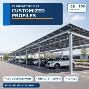 Preassembled PV Carport Mounting Structure Custom Steel Support for Commercial Parking