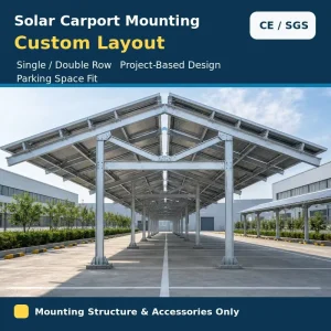 Prefabricated Solar Carport Steel Mounting System for Fast Commercial Parking Installation