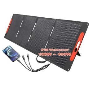 Private Label Service 200 Watt Folding Solar Panel 100W 200W 300W 400W Foldable for Portable Power Station Batteries