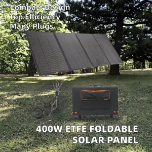 Professional 400W Foldable Solar Panel Bifacial MC4 High Efficiency 39.68V 10.1A for Typhoon Emergency Rescue Power
