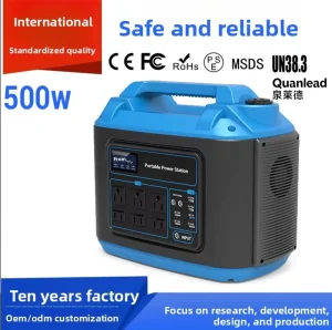 Pure Sine Wave 500W 110V US JP 468Wh Lithium Ion Power Station Solar Generator Large Capacity Outdoor Emergency Backup Supply