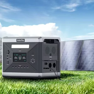 Q2501 2400W 2160Wh Portable Power Station with 200W Foldable Solar Panel Kit for Camping