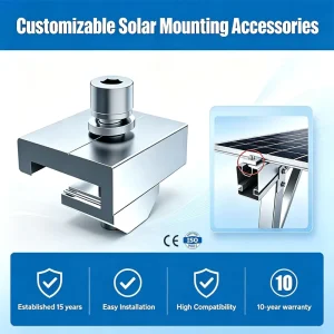 Quick Install Solar Cross Rail Clamp Universal Aluminum Cross Connector Clamp for PV Module Racking Systems