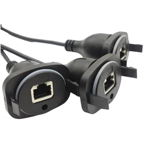 RJ45 Female Socket with M16 4PIN Green Color Waterproof Female Connector Cable Harness for Solar Inverter