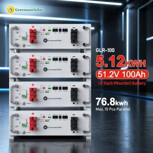 Rack Battery 20kwh 25kwh 30kwh Low Voltage Solar Battery LiFePO4 Battery 51.2v 100Ah