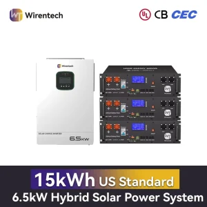 Ready To Ship 51.2V 100Ah Rack Battery 6500W Hybrid Inverter RS232 RS485 CAN Solar Storage Backup With CE CB UL