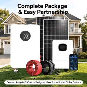 Ready to Ship Complete Set 5KW 10KW 15KW Hybrid Solar System Price Solar Energy Solution with Panels and Cables