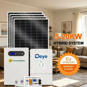 Ready to Use Home Solar Power System 5kW 20kW 48V Hybrid Inverter Built in Battery Easy Install and Reduce Energy Cost