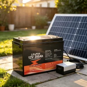 Rechargeable 12.8V LiFePO4 Deep Cycle Battery Pack with Built-in BMS 100Ah Lithium for 12V Solar Energy Storage