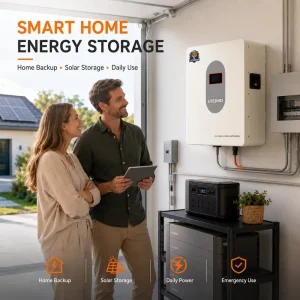 Rechargeable 51.2V 100Ah 5.12kWh Wall Mounted Powerwall Battery Pack Lithium Ion LiFePO4 Cells for Solar System Home Use