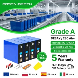 Rechargeable Prismatic Lithium Battery LiFePO4 3.2V 280Ah for Electric Tricycle AGV EV Solar System ESS DIY