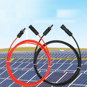 Red Solar Extension Cable 4mm2 6mm2 4mm 6mm Black PV Connector Power Cables 1000V 1500V Solar Panel Cable with Copper Conductor