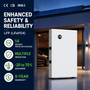 Reliable Split 16kWh LiFePO4 51.2V 314Ah CAN Home Energy Storage System Battery for Growatt for SMA Goodwe