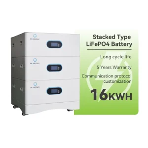 Residential 16kWh Stackable Energy Storage Battery with Movable Chassis