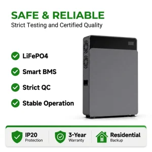 Residential All-in-One ESS 4kW 8kWh LiFePO4 Hybrid Solar Storage Power Station for Home Appliances Wall-Mounted 8000 Cycles