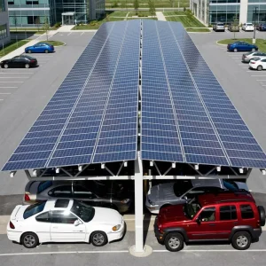 Residential Commercial Ground Mount PV Panel Solar Car Parking Structure Mounting System Zinc-Aluminum-Magnesium Alloy Hot-Dip