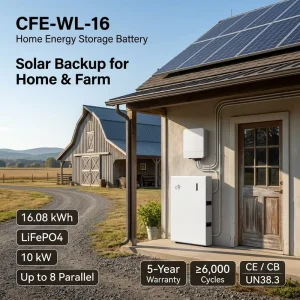 Residential ESS CFE-WL-16 16kWh 5kwh 10kwh LiFePO4 51.2V 314Ah Floor Standing Solar Storage System CE Factory OEM