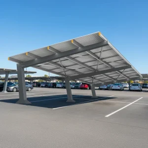 Residential Galvanized Steel Stoving or Baking Finish Solar Carport System Commercial Ground Mount PV Carport