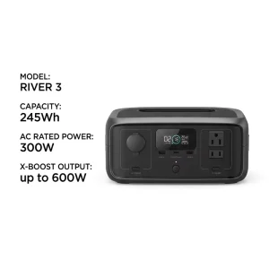 River 3 Portable Power Station Portable Solar Generator Suitable for Home Backup Emergency Outdoor Camping EU UK