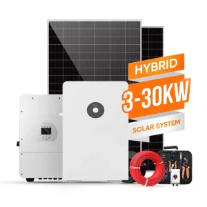 Roof PV System Inverter 8kW 10kW Solar Panels 15kWh 10kWh 20kWh Lithium Battery Complete Kit Solar Hybrid System