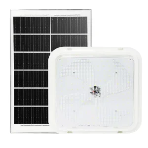 Round Square 50W 100W 200W 300W 500W Solar System Indoor Solar Ceiling Light With Solar Panel