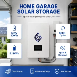 Rural Off-Grid 51.2V 100Ah Solar Battery Pack with CANBUS Interface
