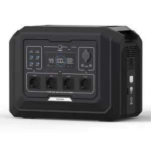 S1 Portable 2000W Fast Charging Solar Generator LiFePO4 Battery Home UPS Power Station with Pure Sine Wave MPPT for Car Use