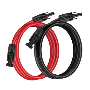 防风雨 SAE 2 针快速连接 12V 铜芯 PVC 绝缘电子电源线，适用于太阳能电池板，长度 300 毫米