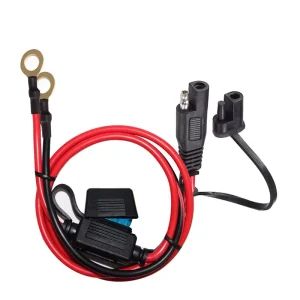 SAE 转 O 型端子连接器线束 14AWG SAE 保险丝盒 太阳能电池板电池连接线
