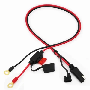 SAE Quick Disconnect Cable With Inline Fuse Ring Terminal O Lug Wire for Solar Battery RV Motorcycle