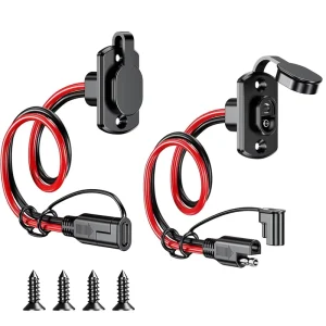 SAE side wall connector socket 12AWG wire SAE chassis cable SAE quick connect solar panel