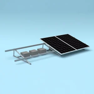 SFS-FR-03 Anodized Aluminum Stainless Steel Flat Roof Solar Mounting Kit PV Rack Bracket System