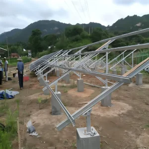 SFS-GM-03-26 ZMA Aluminum Alloy Solar Farm Ground Mounting Structure for Concrete Foundation