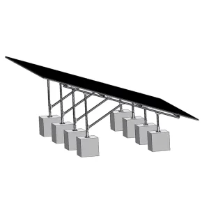 SFS GM 03V3 Aluminum and Stainless Steel PV Solar Ground Mounting System, Hot-Dip Galvanized, 60 m/s Wind Load