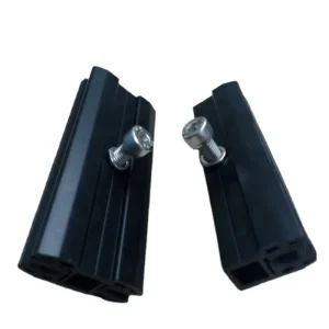Black Anodized Aluminum Solar Panel Mid Clamps for Thin Film Modules with Roof Hook, 30mm and 35mm