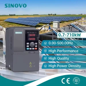 SINOVO Solar Vfd Pump Drive HVAC 5.5kW 7.5kW 11kW 15kW Single Phase 220V Variable Frequency Drive Energy Saving CE ISO