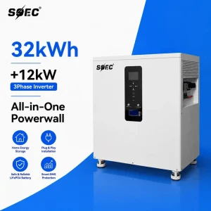 SOEC 32kwh 30kwh 20kwh All in One 12kw Three Phase Inverter 51.2v Lifepo4 Home Solar Battery Energy Storage System
