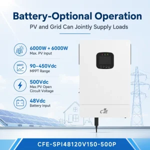 SPI48120V150-500P 12kW Hybrid Grid Solar Inverter 48V for Residential Lithium Battery Storage System Smart ESS