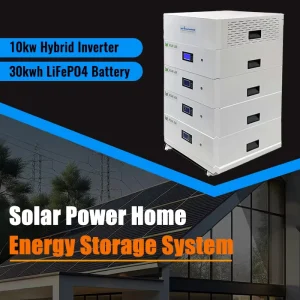 SPS001 51.2V 30kWh 450Ah Stackable Low Voltage LiFePO4 Battery Solar Home Energy Storage System with Hybrid Inverter 10 kW