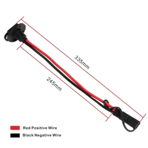 Sae 12v 2 针插头侧壁端口电池 10awg 快速连接器 1 英尺电缆太阳能连接器套件，适用于太阳能电池板