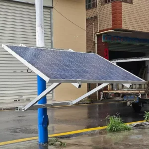 Side-of-Pole Farmland Aluminum Alloy Solar Panel Mounting Bracket PV Rack Wind Load 50 m/s Snow Load 1.4 kN/m2