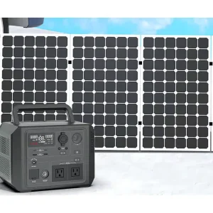 Silent Solar Generator Portable Power Solar Generator Fast Charging 600W Home Portable Power Station for Outdoor Camping