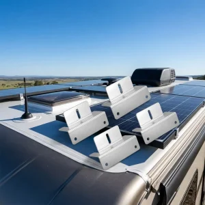 Silver Black Anodized Z Clamps for RV Caravan and Marine Solar Panels