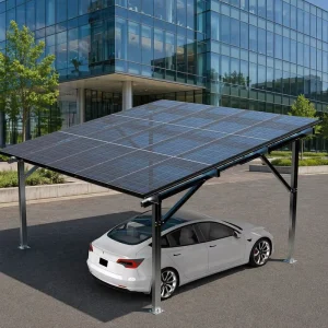 Single Family Villa Residential Waterproof Solar Carport Bracket Hot Dip Galvanized