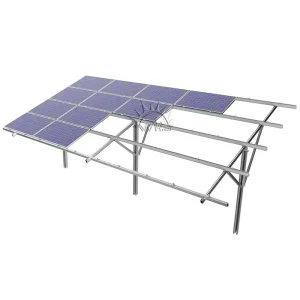 Single-Pile Ground Mounting Structure for Solar Panels
